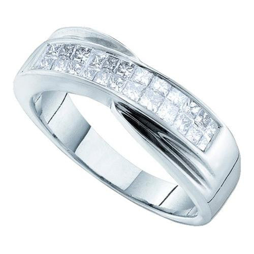 14KT White Gold 0.50CTW DIAMOND INVISIBLE BAND