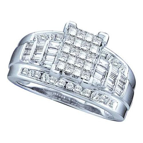 14KT White Gold 1.00CTW DIAMOND INVISIBLE RING