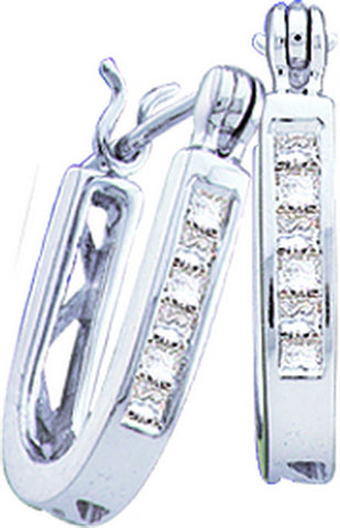 1-4CT-Diamond INVISIBLE HOOPS