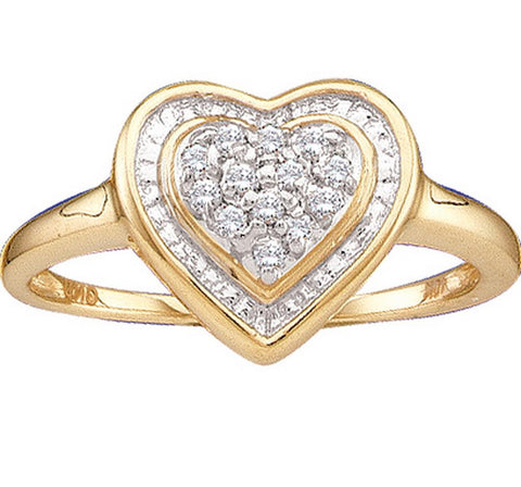 1-10CT-Diamond HEART RING