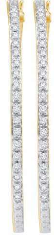 1 CTW-Diamond FASHION HOOPS