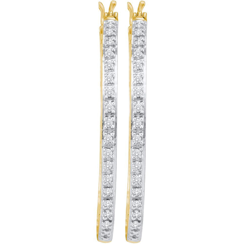 1-4CT-Diamond FASHION HOOPS