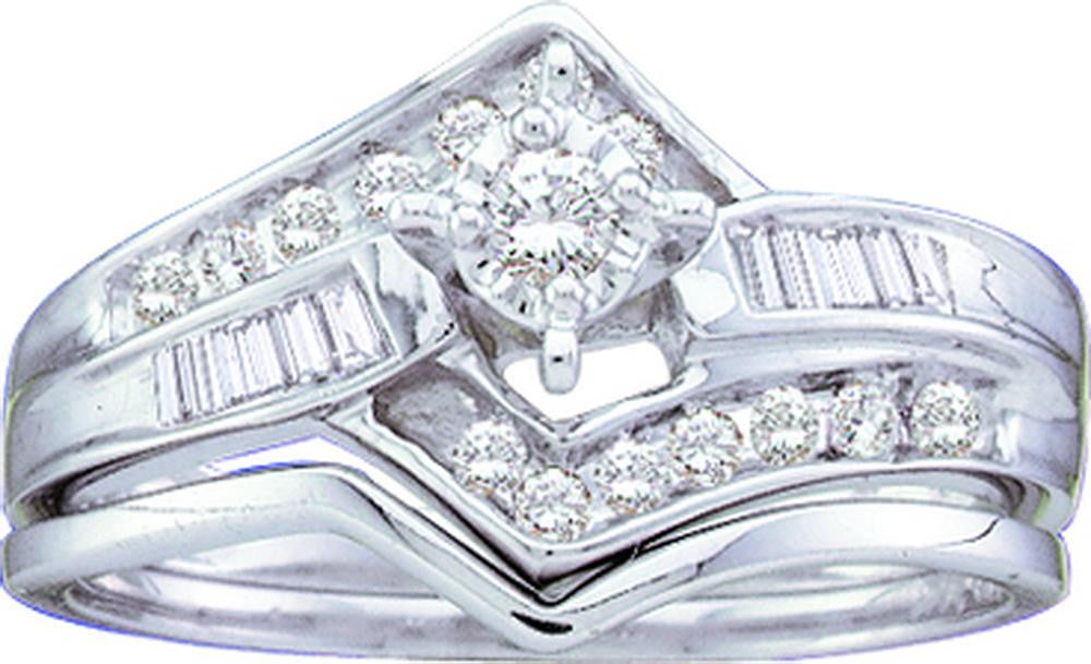 1-4CT-Diamond RD-CENTER BRIDAL SET