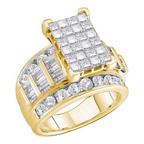 14KT Yellow Gold 1.00CTW DIAMOND  INVISIBLE RING