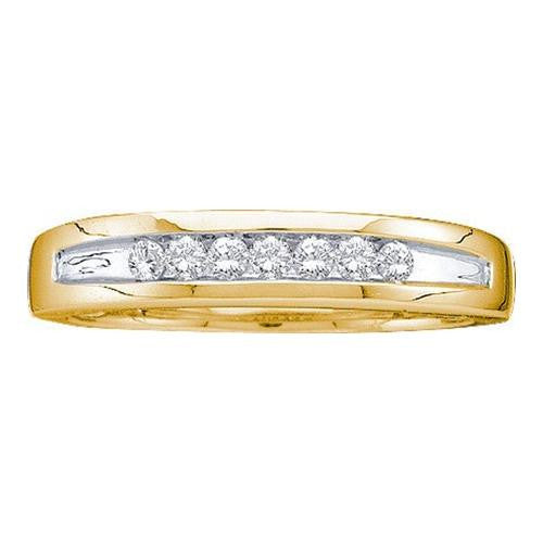 14KT Yellow Gold 0.25CTW DIAMOND FASHION MENS BAND