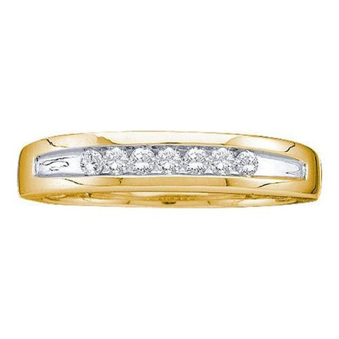 14KT Yellow Gold 0.25CTW DIAMOND FASHION MENS BAND