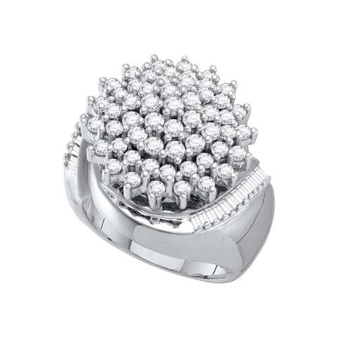 2 CTW-Diamond CLUSTER RING