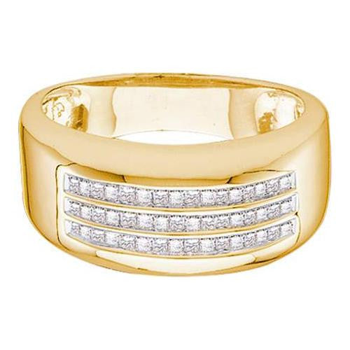 14KT Yellow Gold 0.50CTW DIAMOND MEN'S INVISIBLE BAND