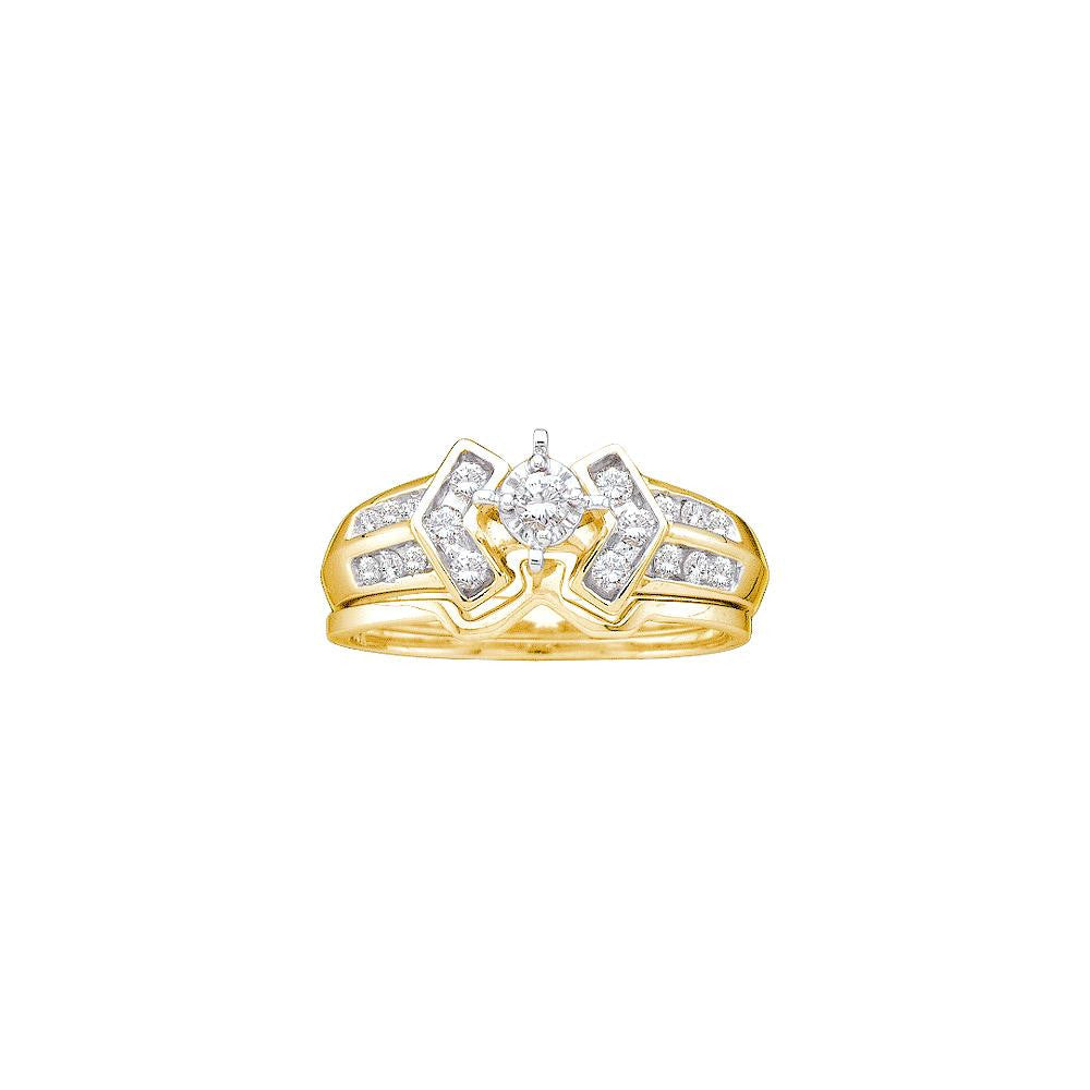 1-4CTW-Diamond RD-CENTER BRIDAL SET