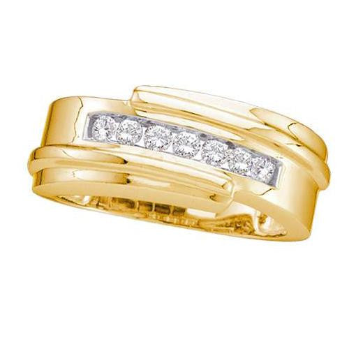 14K Yellow-gold 0.33CTW  DIAMOND MEN'S FASHION BAND