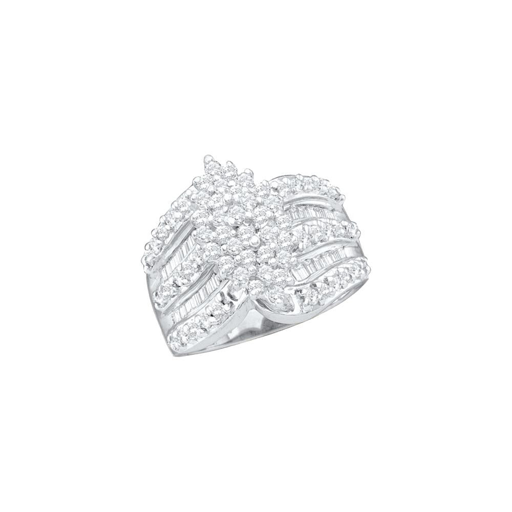 1 CTW-Diamond CLUSTER RING