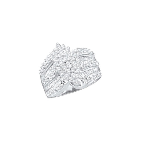 1 CTW-Diamond CLUSTER RING