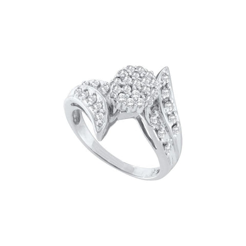 1-2CTW-Diamond CLUSTER RING