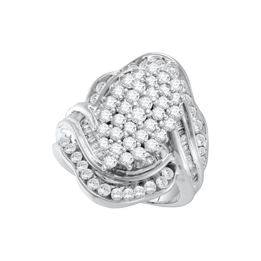 2 CTW-Diamond CLUSTER RING