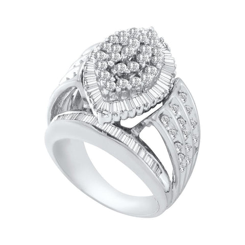 2.0CT-Diamond CLUSTER RING