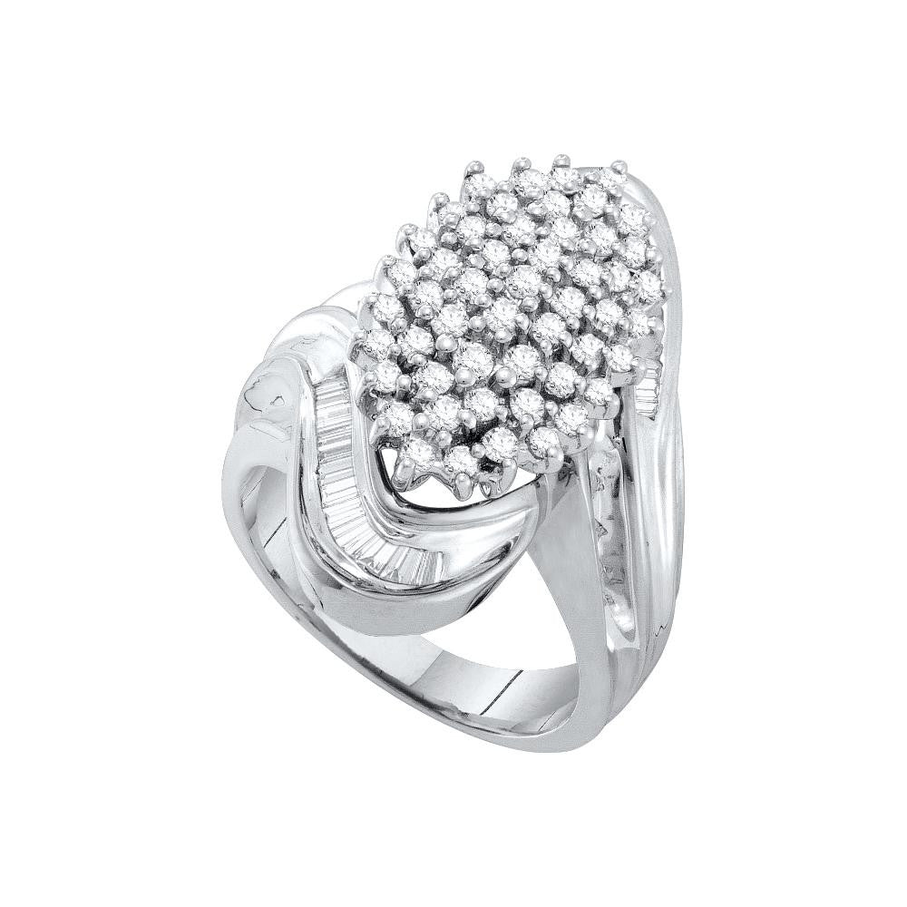 1 CT-Diamond CLUSTER RING