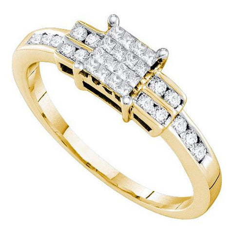 14KT Yellow Gold 0.35CTW DIAMOND INVISIBLE RING