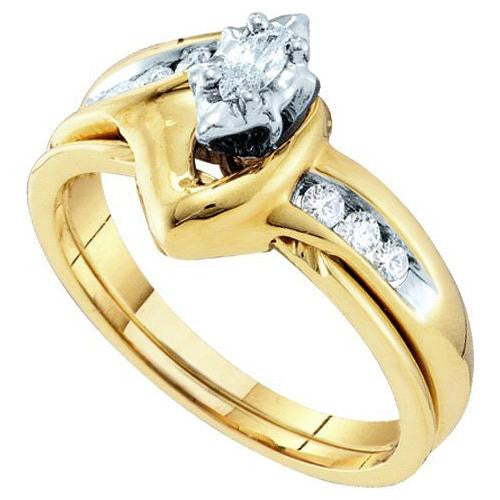 10KT Yellow Gold 0.24CTW DIAMOND LADIES BRIDAL RING