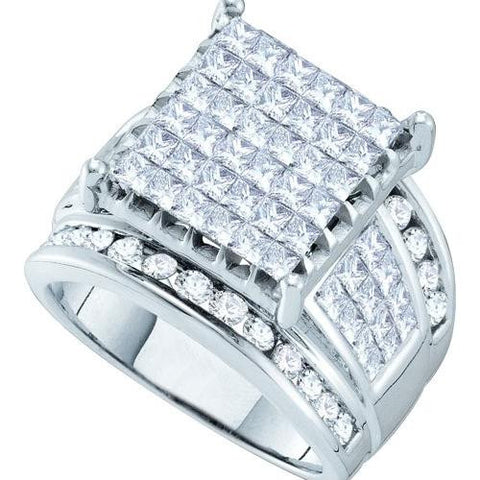 14KT White Gold 3.00CTW DIAMOND INVISIBLE RING