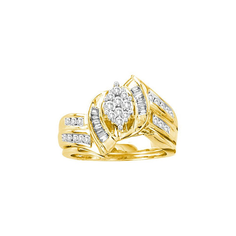 5-8CT-Diamond FLOWER BRIDAL SET