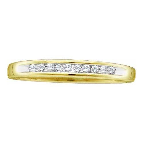 10KT Yellow Gold 0.10CTW  DIAMOND LADIES FASHION  BAND