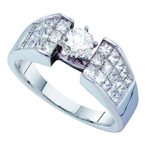 14KT White Gold 1.65CTW DIAMOND  BRIDAL RING