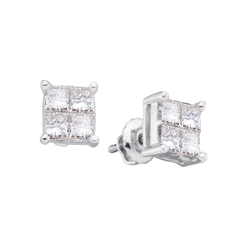 1 CT-Diamond INVISIBLE EARRING