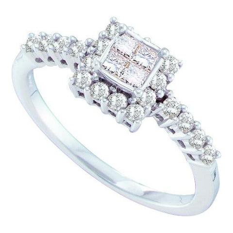 14KT White Gold 0.50CTW DIAMOND INVISIBLE RING