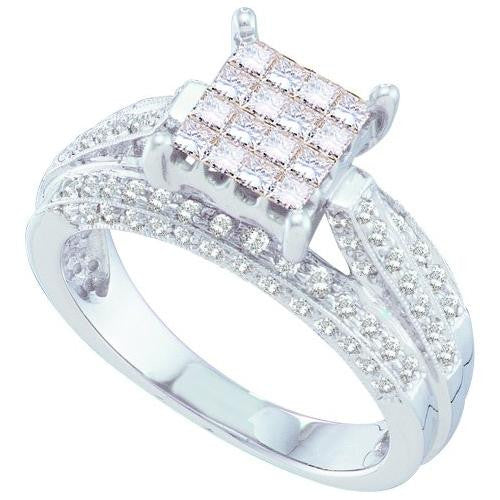 14KT White Gold 1.00CTW DIAMOND LADIES INVISIBLE RING