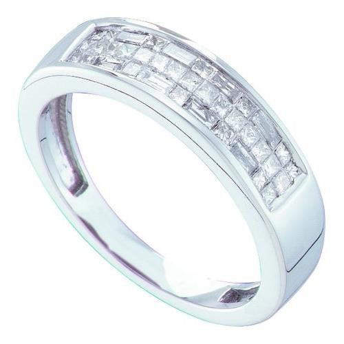 14KT White Gold 0.50CTW LADIES INVISIBLE  DIAMOND BAND