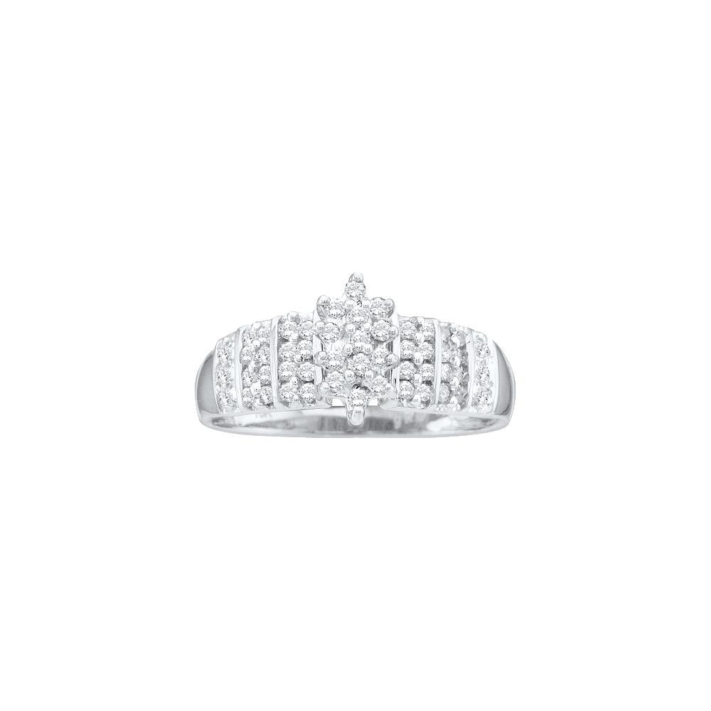 1-4CTW-Diamond CLUSTER RING