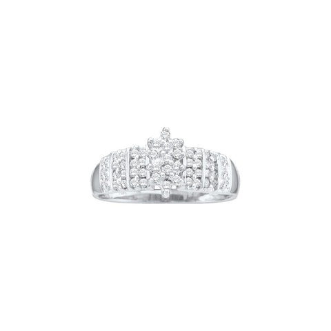 1-4CTW-Diamond CLUSTER RING