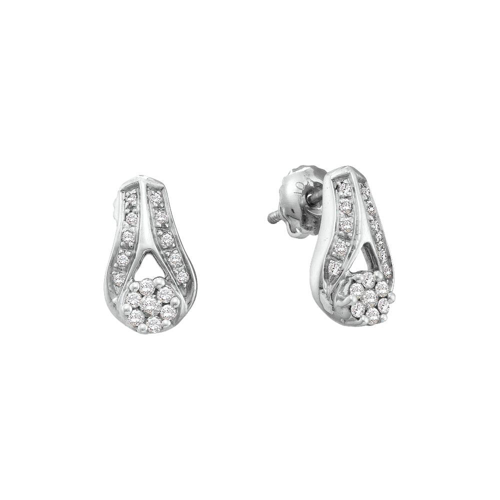 1-4CT-Diamond FLOWER EARRING