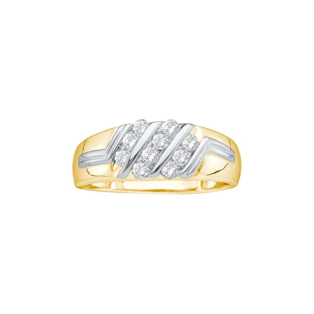 1-2CT-Diamond CLUSTER MENS BAND