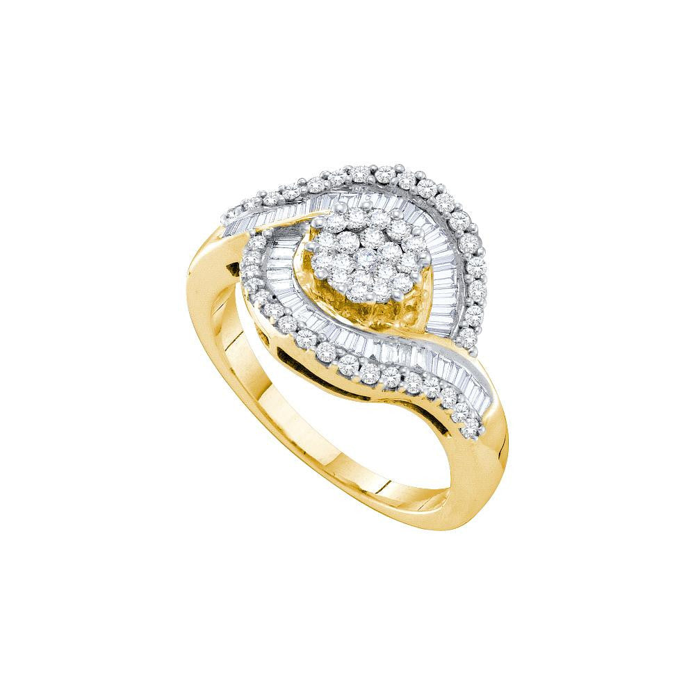 1 CT-Diamond FLOWER RING