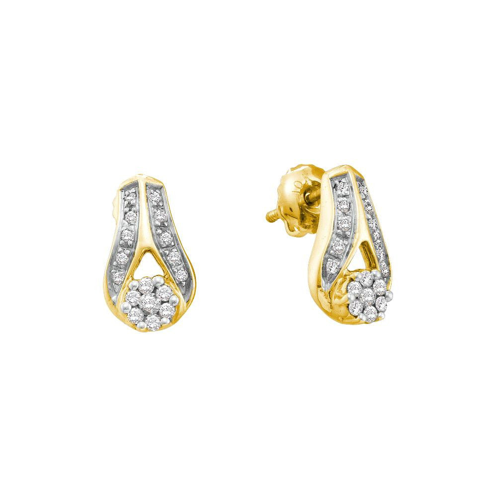 1-4CT-Diamond FLOWER EARRING(HE)