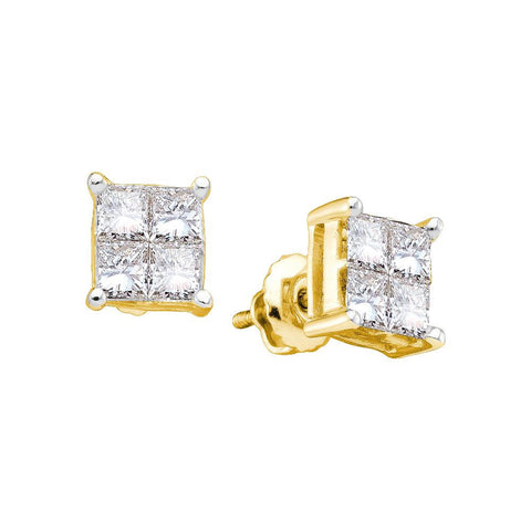 1-2CT-Diamond INVISIBLE EARRING