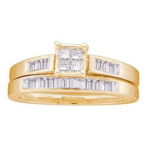 14KT Yellow Gold 0.35CTW DIAMOND INVISIBLE BRIDAL RING