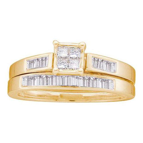 14KT Yellow Gold 0.35CTW DIAMOND INVISIBLE BRIDAL RING