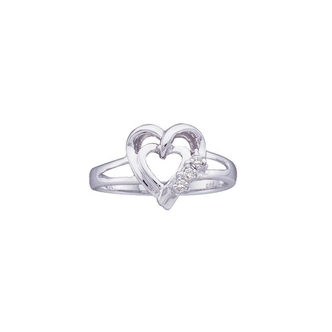 0.03CT-Diamond HEART RING