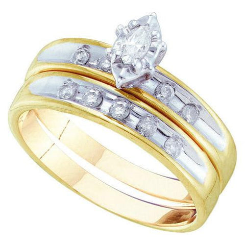 14KT Yellow Gold 0.50CTW DIAMOND TRIO SET