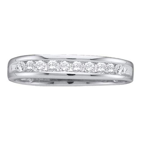 10KT White Gold 0.10CT  DIAMOND FASHION BAND