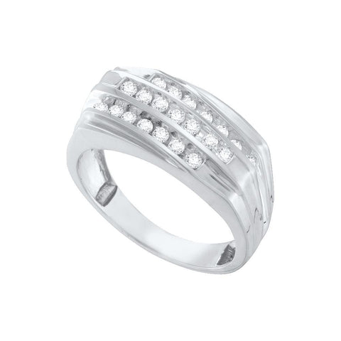 1-2CT-Diamond CLUSTER MENS BAND