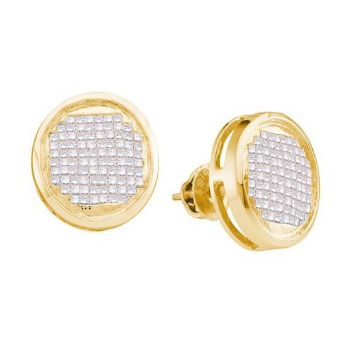 14KT Yellow Gold 1.00CTW PRINCESS DIAMOND SET EARRINGS