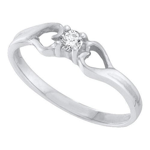 10KT White Gold 0.10CT-DIAMOND PROMISE RING  WHITE GOLD