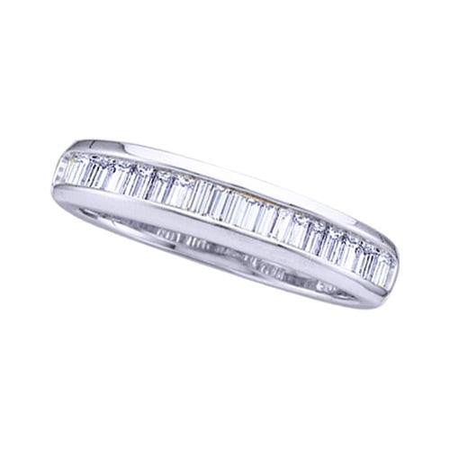 14KT White Gold 0.50CTW BAGGUETTE DIAMOND LADIES FASHION BAND