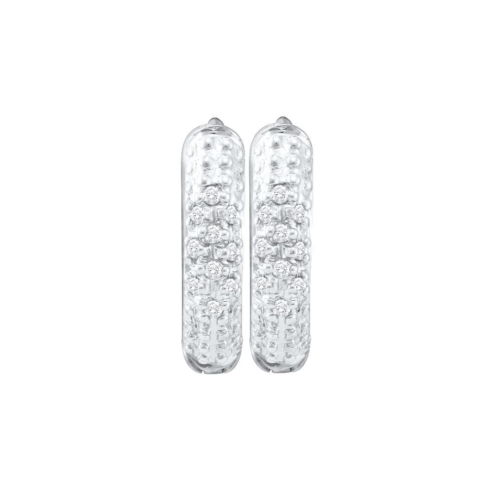 1-8CTW DIAMOND HOOP EARRINGS WG