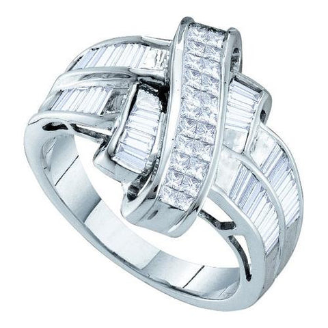 14K White-gold 1.00CTW DIAMOND  INVISIBLE BAND