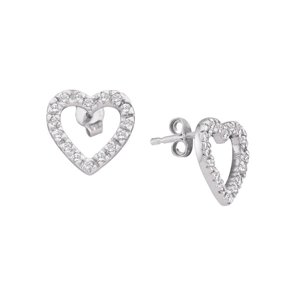 1-5CT-Diamond HEART EARRINGS