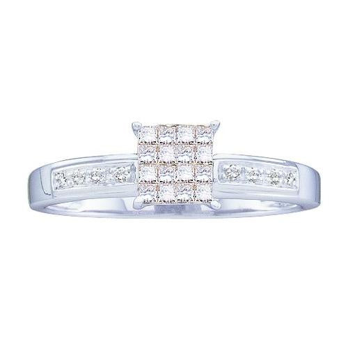 14KT White Gold 0.25CTW DIAMOND  INVISIBLE RING